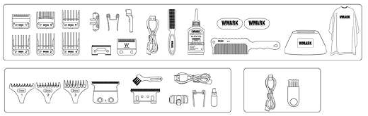 HIGH SPEED HAIR CLIPPERHIGH SPEED DETAIL TRIMMERHIGH SPEED BARBER SHAVER