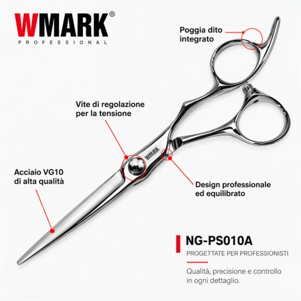 Forbici Professionali Capelli VG10 | WMARK NG-PS010A