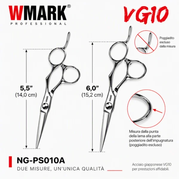 Forbici Professionali Capelli VG10 | WMARK NG-PS010A